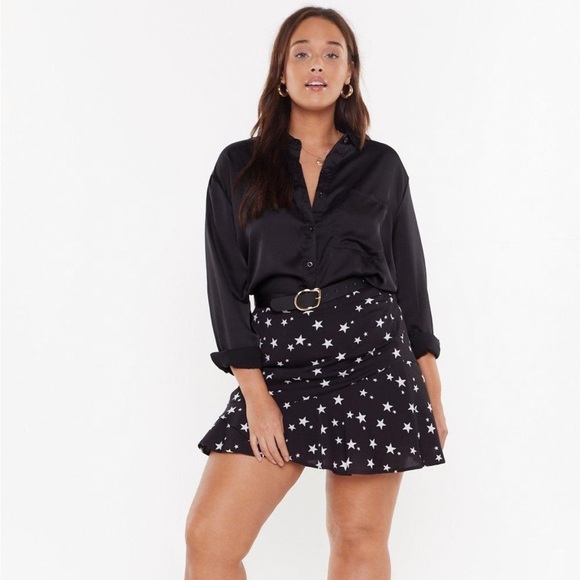 Nasty Gal Star As You Mean to Go On Plus Mini Skirt in Black Size 18 - Picture 3 of 11